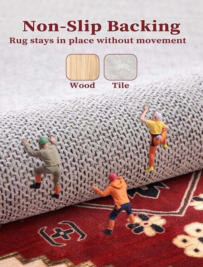 SERISSA 2'6"x14' Washable Non Slip Boho Runner Rug - Image 4