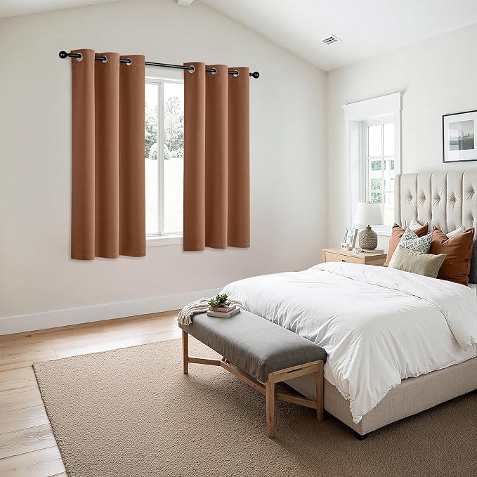MIULEE Blackout Curtains for Bedroom 2 Panels 40 x 63 Inch Long Sun Baked | - Image 6