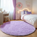 Light Purple Round Rugs 5ft, Fluffy Soft Circle Area Rug by ONASAR