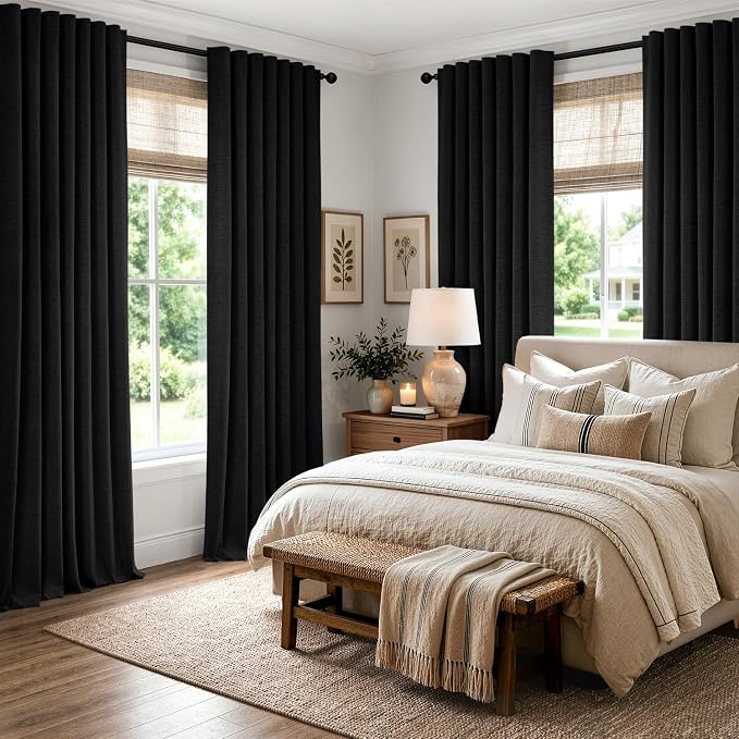 MIULEE 100% Blackout Linen Curtains - Image 8
