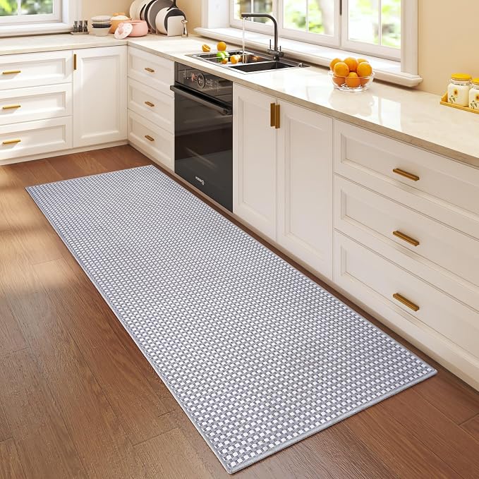 Hallway Runner Rug Woven Washable Long Kitchen Runner Gray 2x5 ft | Boho Soft - Image 3