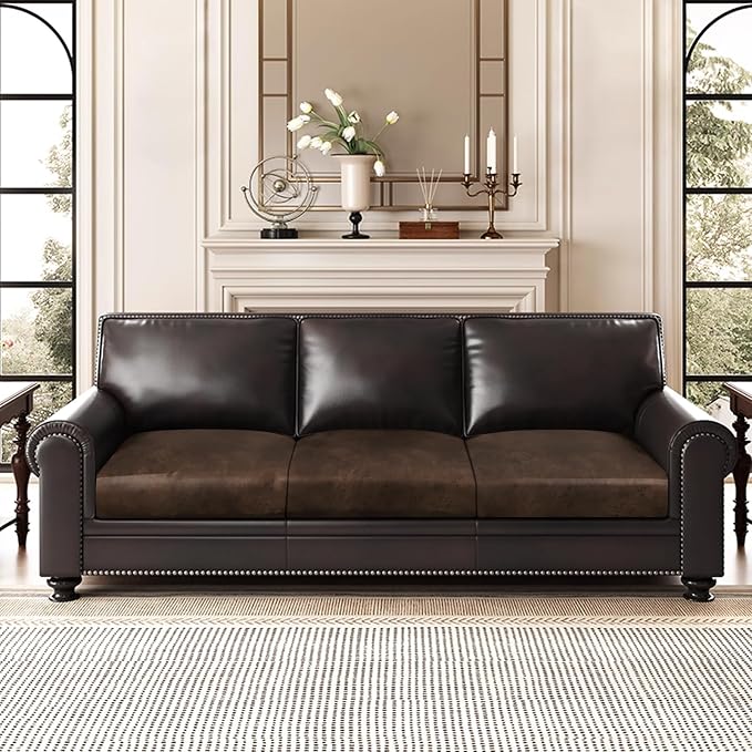 ANARACHON Leather Look Couch Cushion Covers Sofa Seat Slipcovers Sets Couches - Image 2