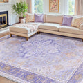 RELEANY Washable Area Rug, Water Repellent, Pet Friendly, Vintage Floral Boho by RELEANY