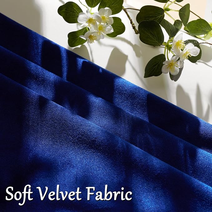 GIGIZAZA Royal Blue Velvet Throw Pillow Covers 20x20 Pack of 2 | Decorative - Image 4
