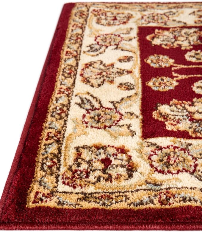Rugs.com Aditi Collection Rug – 6 Ft Square Red Medium-Pile Rug Perfect - Image 8