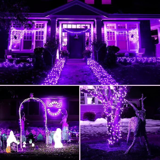 Twinkle Star, 6 Inches Indoor Outdoor, LED String Light for Christmas Wedding Party Home Garden Bedroom Outdoor Indoor Wall Decoration (Purple)