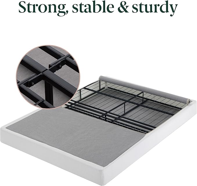 Zinus Jayanna 9 Inch High Profile BiFold Box Spring / Folding Mattress Foundation / Strong Steel Structure / No Assembly Required, Full