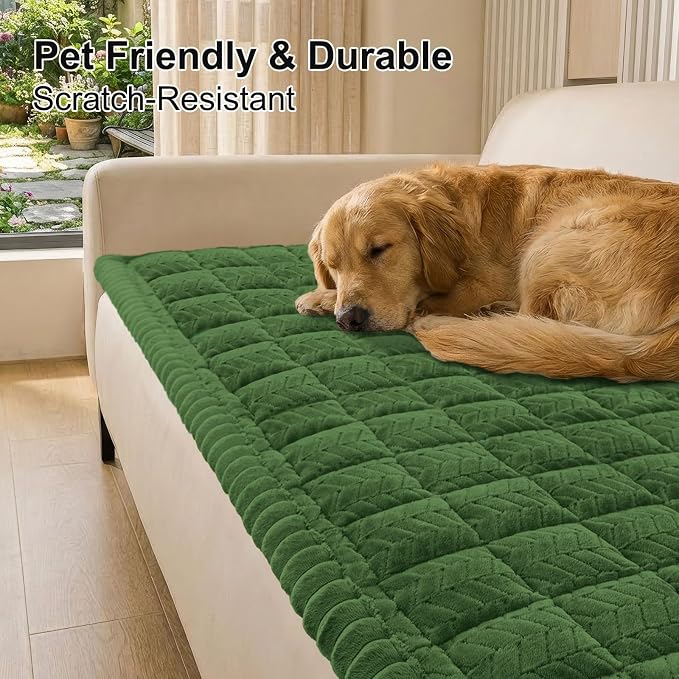 Smiry Couch Cover for Dogs, Non Slip Fuzzy Pet Sofa Covers Washable | Sofa - Image 9