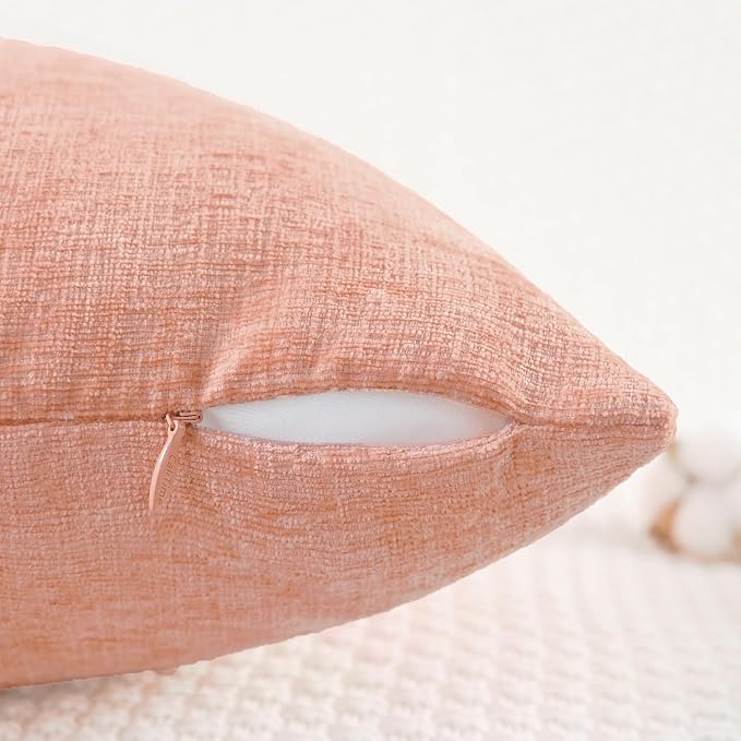 CaliTime Decorative Couch Throw Pillow Covers 24 X 24 Inches Dusty Pink | Pack - Image 3