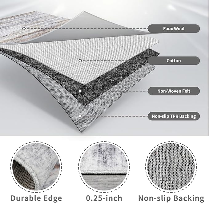 2x8 Washable Runner Rug for Family: Easy-to-Clean Runners for Hallway Entryway - Image 7