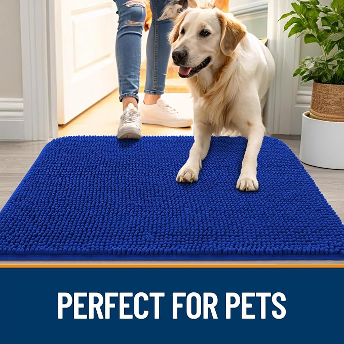 OLANLY Dog Door Mat for Muddy Paws 59x20, Super Absorbent Chenille Mud Mat | - Image 6