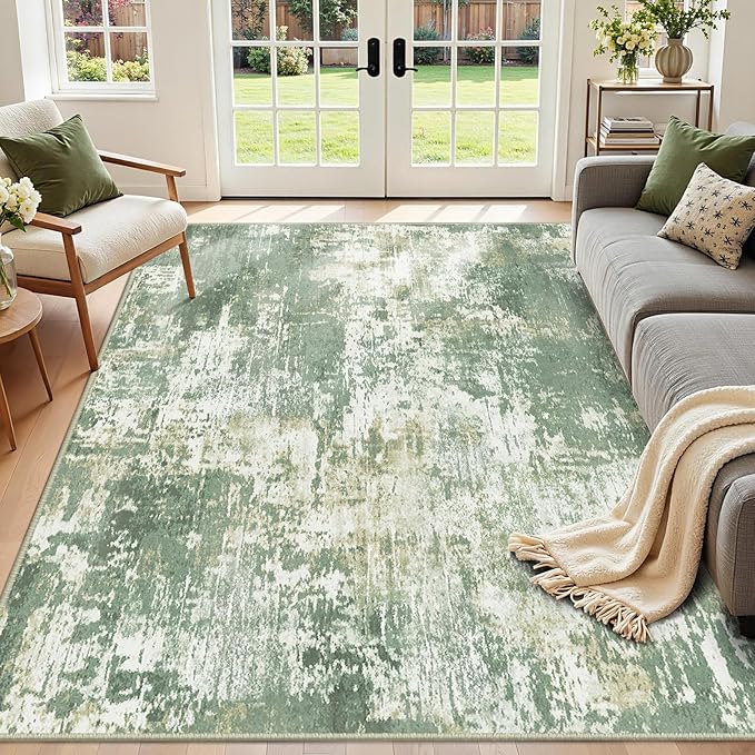 RELEANY Washable 4'x6' Abstract Area Rug - Image 8