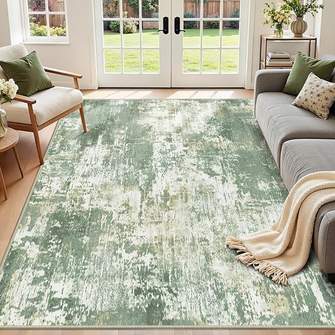 RELEANY Washable 5'x8' Abstract Area Rug by RELEANY