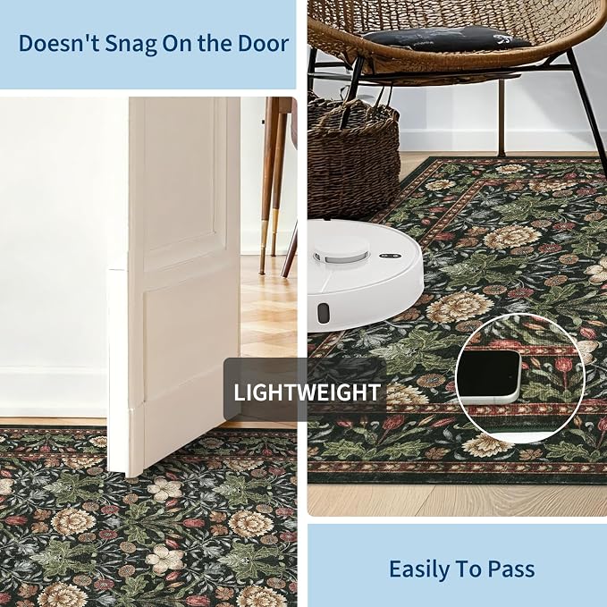 GarveeHome Washable Runner Rug 2x6, Non Slip Floral Kitchen Runner - Image 5