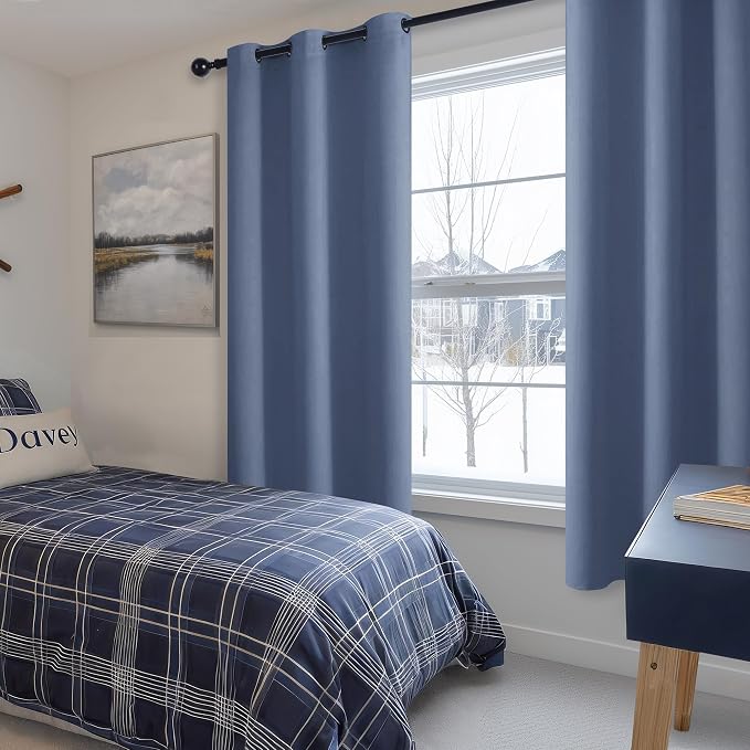 Blackout Curtains for Bedroom, 38 x 63 Inches Length, Window Curtains for - Image 6