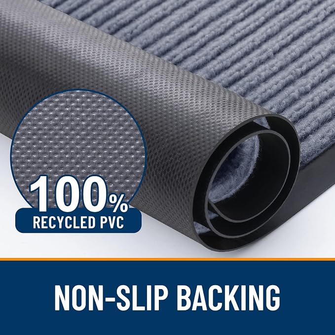 OLANLY Front Door Mat 71x30, Waterproof Heavy-Duty Indoor Outdoor Doormat | Ash - Image 3