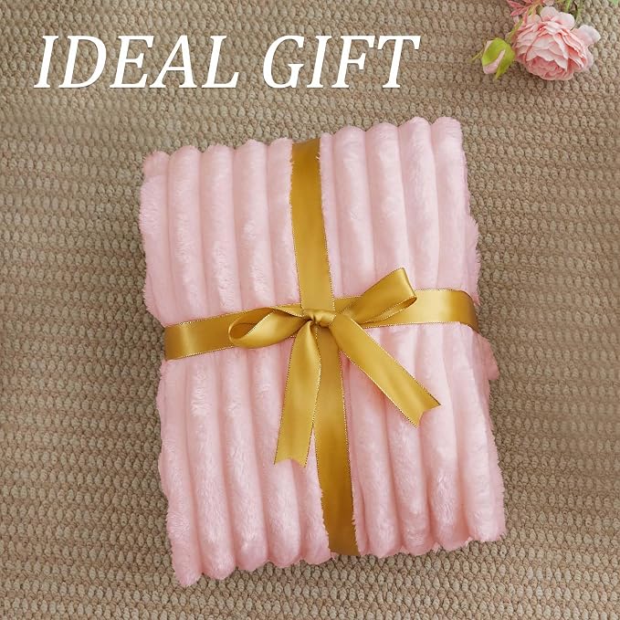 BEDELITE Striped Fleece Throw Blanket, Soft Cozy, Lightweight Warm, Machine - Image 6