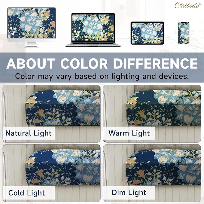 CALBODE 8Pcs Stretch Patio Cushion Cover, Printed Couch & Sofa Slipcovers - Image 6