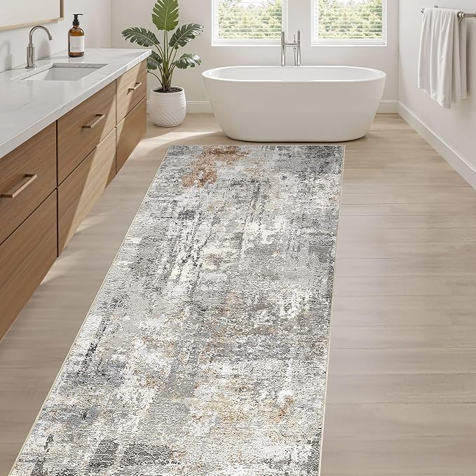 LOONGRUG Runner Rug 3x10 Washable Non-Slip Kitchen Neutral Modern Rug | - Image 5