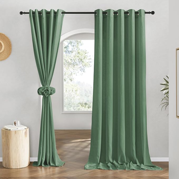 NICETOWN Linen 78 inch Curtains by NICETOWN