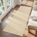 Findosom Washable Runner Rug 2x6, Geometric High-Low Textured Non Slip Hallway by Findosom