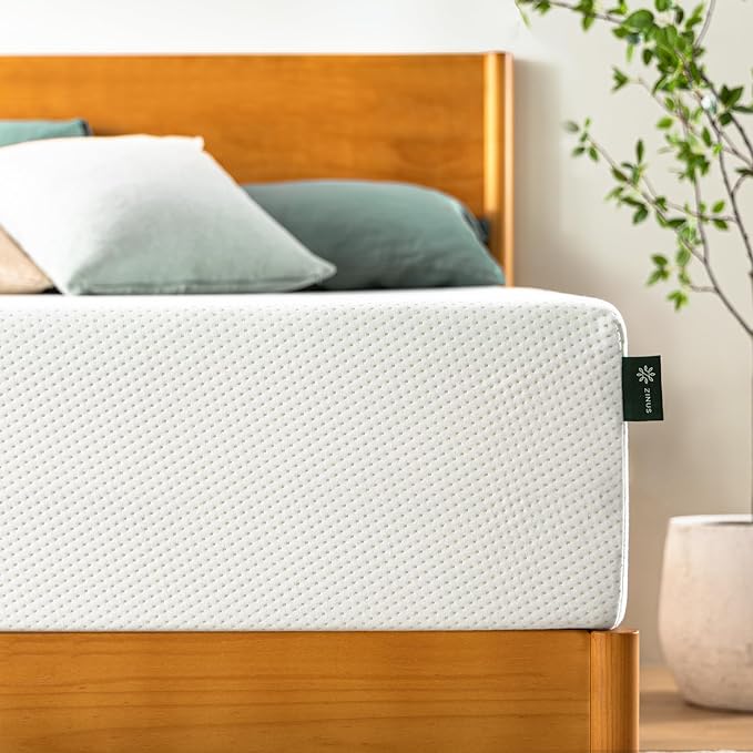 ZINUS 12 Inch California King Green Tea Memory Foam Mattress [New Version], Fiberglass free, Medium Firm Feel, Zoned Pressure Relief, Certified Safe Foams & Fabric, Mattress in A Box