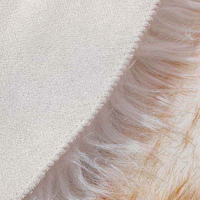 linmopm Faux Fur Sheepskin Rug, 6x9 ft, Rectangle High-Density Cushion - Image 5