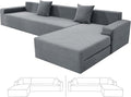 ZNSAYOTX Sectional Couch Covers, Stretch Jacquard Slipcovers by ZNSAYOTX