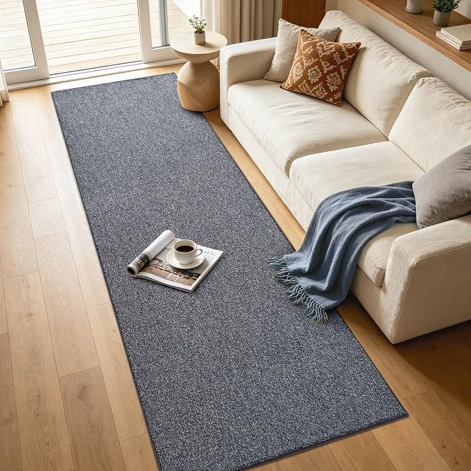 2x6 Grey Blue/White Runner Rug Washable Non-Slip - Image 7