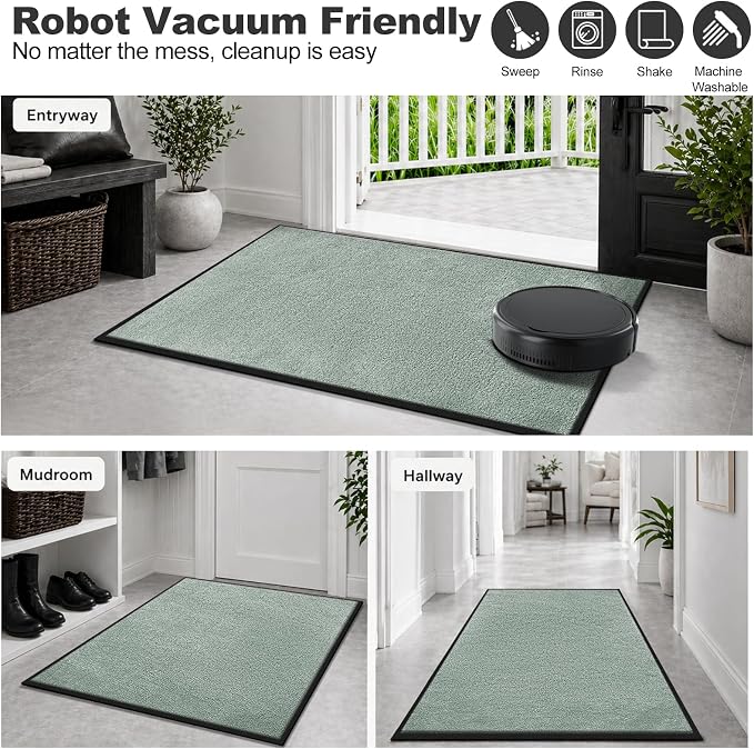 Super Absorbent Front Door Mat, Non-Slip Washable Indoor Doormats, Low Profile - Image 6