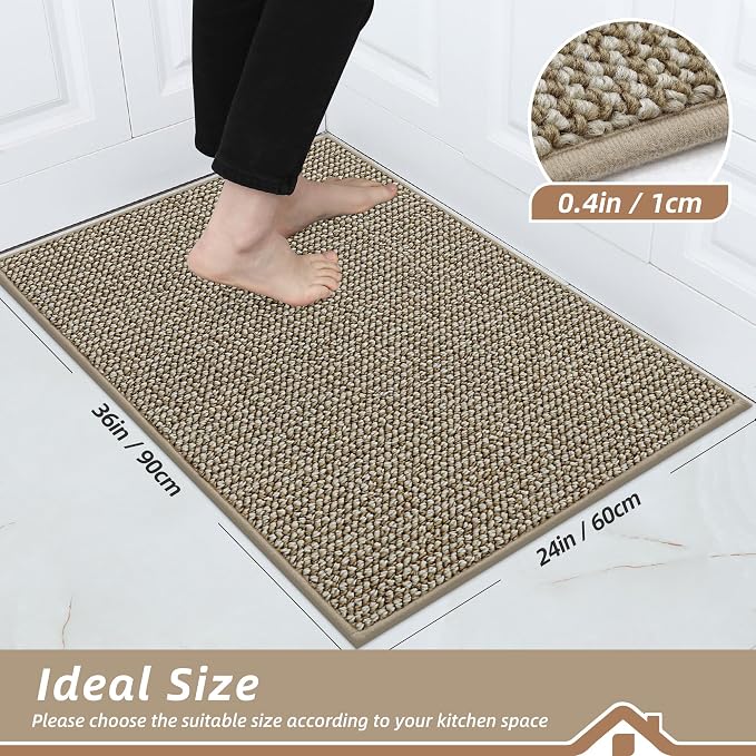 BEQHAUSE Kitchen Rugs 24"x36", Kitchen Mats - Image 2