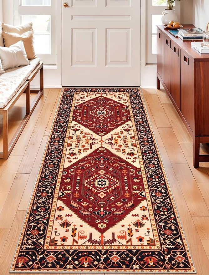 SERISSA 2x5 Washable Non Slip Boho Runner Rug - Image 5