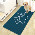 OLANLY Dog Door Mat for Muddy Paws 47x24, Paw Print Design Chenille Mud Mat | by OLANLY
