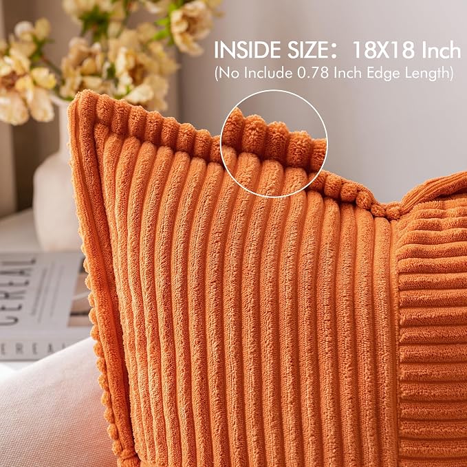 MIULEE Fall Orange Decorative Throw Pillow Covers - Image 2