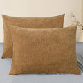 CaliTime Decorative Throw Pillow Covers 26 X 20 Inches Apricot Brown | Pack of 2 by CaliTime