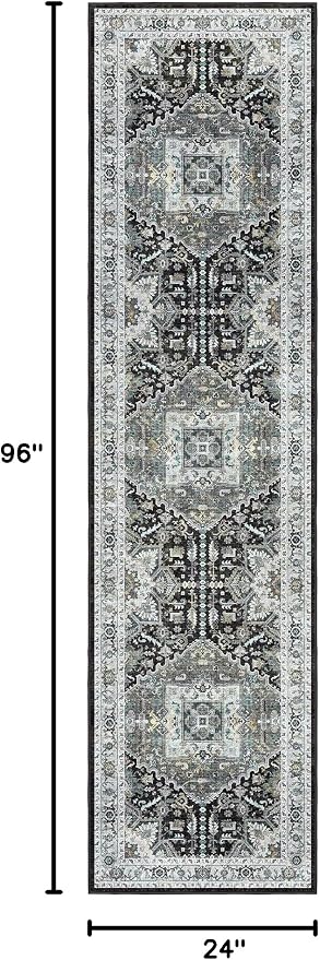 Madane Hallway Runner Rug 2x8 Washable Kitchen Rugs, Soft Non Slip Throw Entry - Image 2
