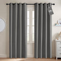 NICETOWN 100% Blackout Grey Curtains 84 inches Long by NICETOWN