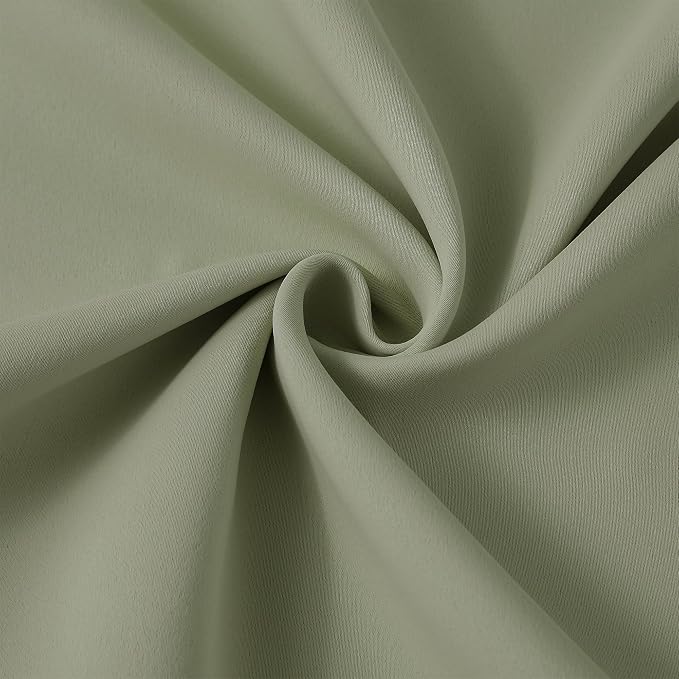 Pinch Pleated Sage Green Blackout Curtains 102 Inches Long, Window Treatment - Image 6