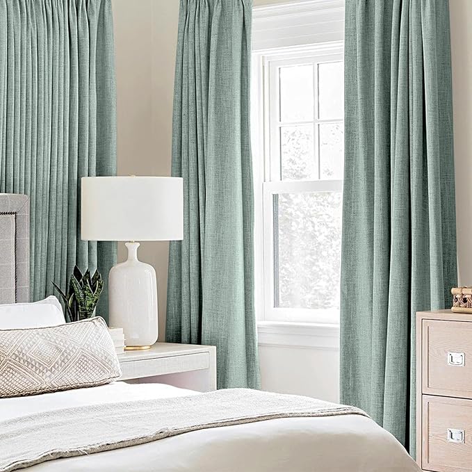 MIULEE 100% Blackout Linen Curtains - Image 2