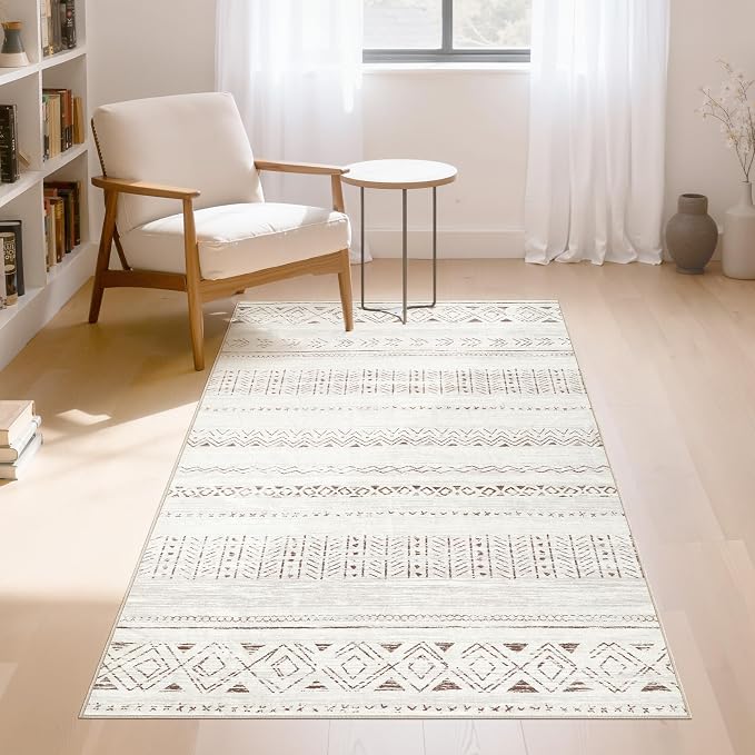 cotiled Washable 3x5 Entryway Rugs: Boho Moroccan Soft Small Rug | Solve Modern by COTILED