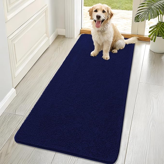 OLANLY Dog Door Mat for Muddy Paws 70x32, Super Absorbent Chenille Mud Mat | by OLANLY