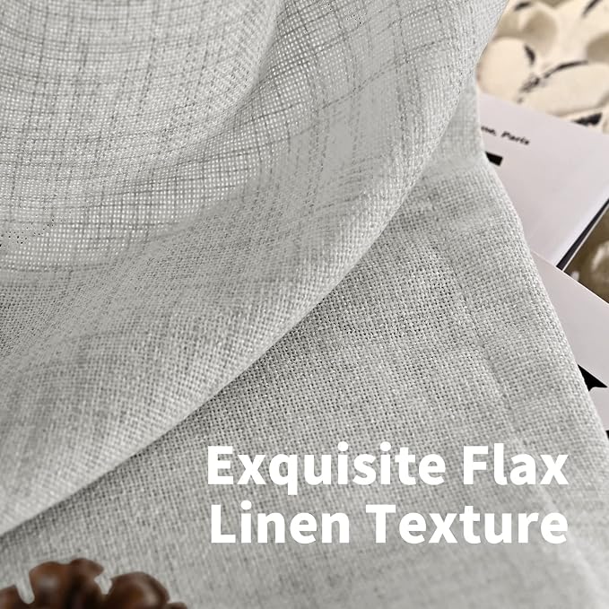 YoungsTex Extra Long Linen Curtains 95 Inch Length - Image 6