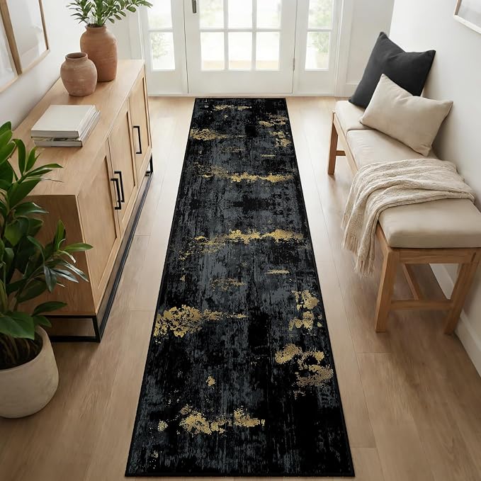 RELEANY Washable Runner 2'6"x10' Abstract Area Rug - Image 7