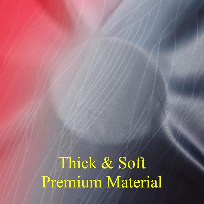 Red and Black Ombre Blackout Bedroom Curtains 63 Inch Long | Room Darkening - Image 8