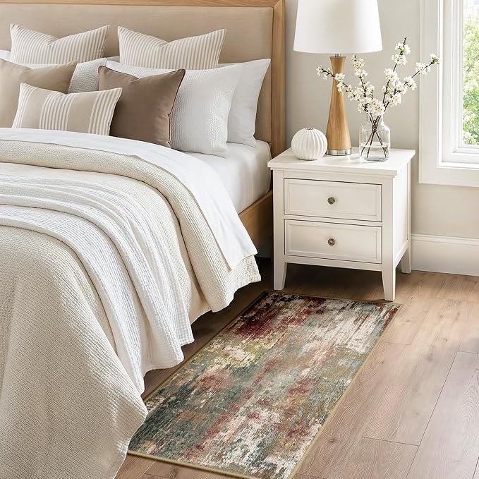 RELEANY Washable 2'x4' Abstract Area Rug - Image 2