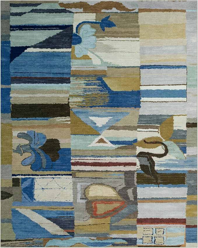 8x10 Modern Abstract Washable Area Rug - Image 9