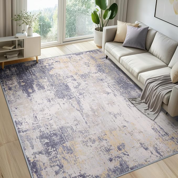 RELEANY Washable 5'x7' Abstract Area Rug by RELEANY
