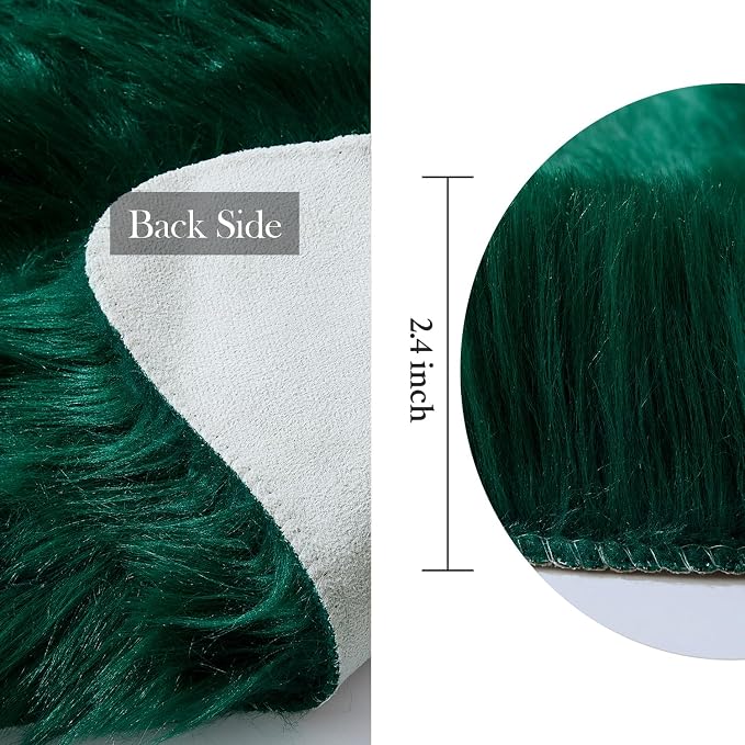MIULEE Fluffy Area Rug 2x3 ft Faux Fur Sheepskin Rug - Image 2