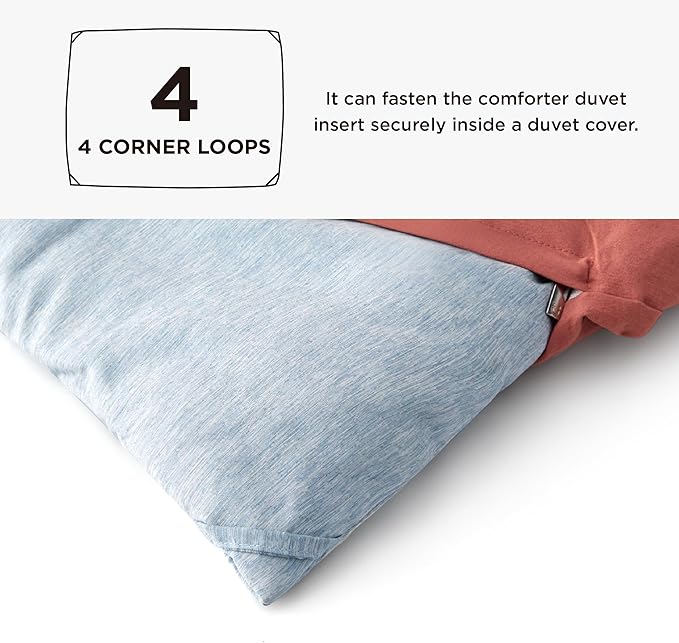 Bedsure King Size Comforter Set - Light Blue Soft Bedding for All Seasons, Cationic Dyed Bed Set, 3 Pieces, 1 King Size Comforter (104"x90") and 2 Pillow Shams (20"x36"+2")