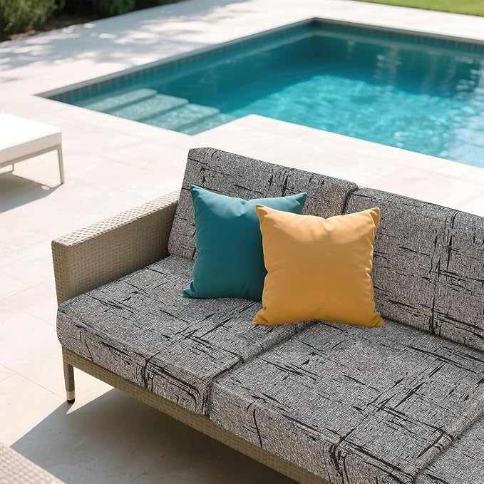 8Pcs Patio Cushion Covers Stretch Outdoor Furniture Protector Slipcovers | - Image 8